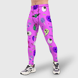 Тайтсы мужские Halloween pink, цвет: 3D-принт — фото 2