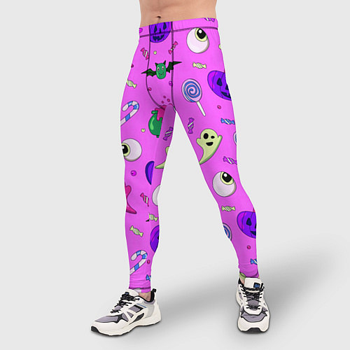 Мужские тайтсы Halloween pink / 3D-принт – фото 3