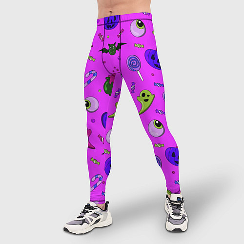 Мужские тайтсы Halloween pink / 3D-принт – фото 3
