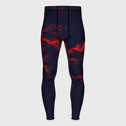 Тайтсы мужские Lightning red glow, цвет: 3D-принт