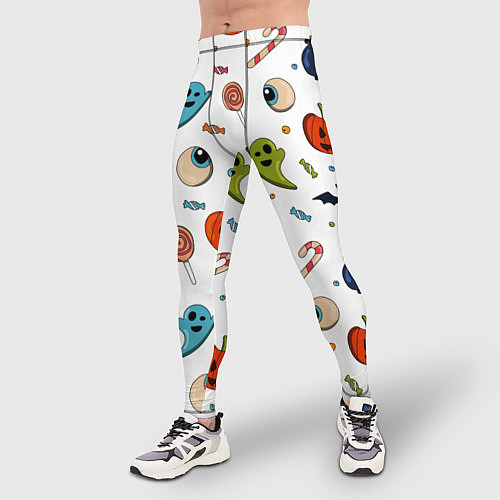 Мужские тайтсы Halloween pumpkin show / 3D-принт – фото 3