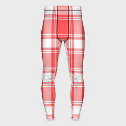 Мужские тайтсы Checked red white