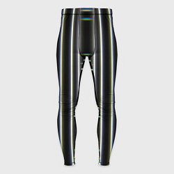 Тайтсы мужские Neon yellow blue white, цвет: 3D-принт