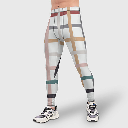 Мужские тайтсы Плетенка пастельная / 3D-принт – фото 3