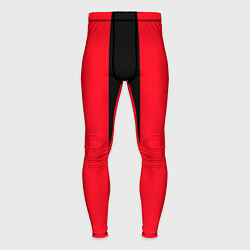 Тайтсы мужские Color black red line, цвет: 3D-принт