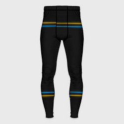 Тайтсы мужские Neon yellow light blue, цвет: 3D-принт