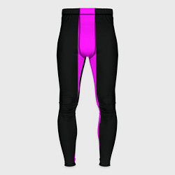 Тайтсы мужские Color black pink lines, цвет: 3D-принт