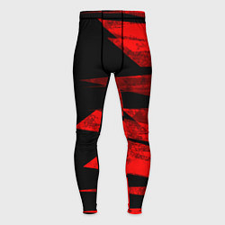 Тайтсы мужские Color red black strip, цвет: 3D-принт