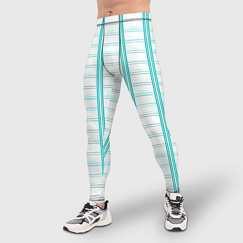Мужские тайтсы Color white cage / 3D-принт – фото 3