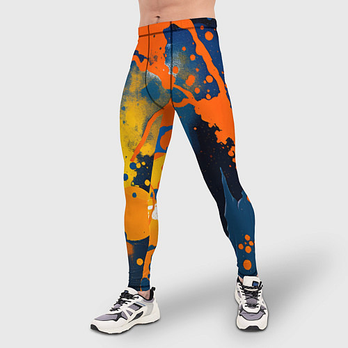 Мужские тайтсы Краска на стене / 3D-принт – фото 3