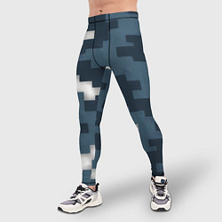 Тайтсы мужские Пиксельная текстура камуфляж, цвет: 3D-принт — фото 2