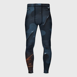 Тайтсы мужские Камуфляжная текстура с дырами, цвет: 3D-принт