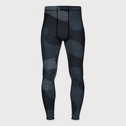 Тайтсы мужские Текстурный камуфляж на ткани, цвет: 3D-принт