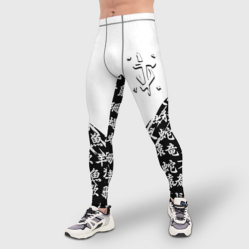 Мужские тайтсы Doom японские символы / 3D-принт – фото 3