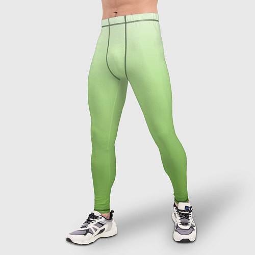 Мужские тайтсы Градиент нежно-зеленый / 3D-принт – фото 3