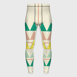 Тайтсы мужские Абстрактный лес - треугольники на светлом, цвет: 3D-принт
