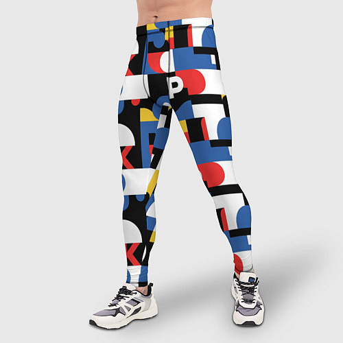 Мужские тайтсы Геометрия букв / 3D-принт – фото 3
