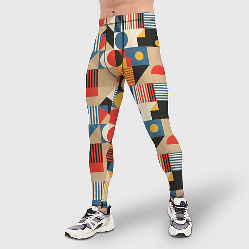 Мужские тайтсы Ритмы Баухауса / 3D-принт – фото 3