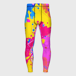 Тайтсы мужские Яркие пятна акриловой краски на стене, цвет: 3D-принт