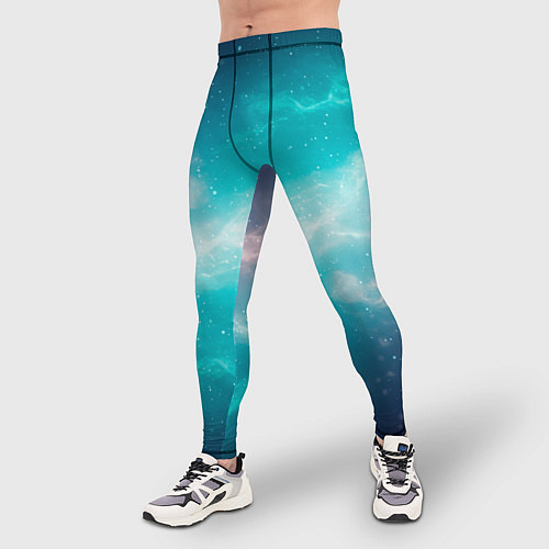 Мужские тайтсы Галактическое сияние небес / 3D-принт – фото 3