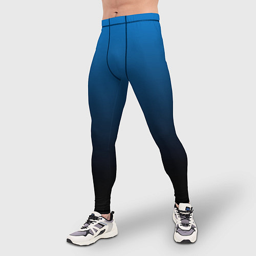 Мужские тайтсы Blue gradient / 3D-принт – фото 3