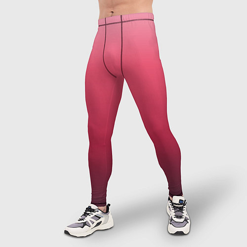 Мужские тайтсы Градиент гранатовый / 3D-принт – фото 3