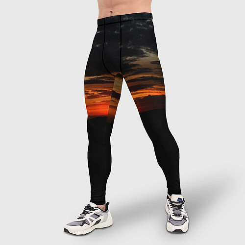 Мужские тайтсы Закат на плато / 3D-принт – фото 3