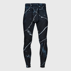Тайтсы мужские Темно синий гранж, цвет: 3D-принт