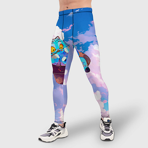 Мужские тайтсы Tiger Derpy in the clouds / 3D-принт – фото 3