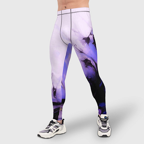 Мужские тайтсы Взрывной индиго светлый / 3D-принт – фото 3