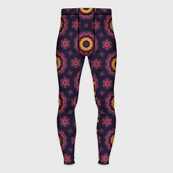 Тайтсы мужские Фиолетово-розовые персидские звезды, цвет: 3D-принт