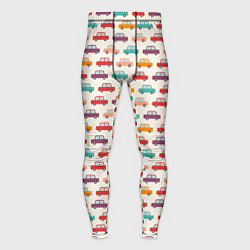 Мужские тайтсы Цветные машинки паттерн