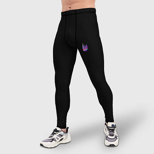 Мужские тайтсы Neon forest / 3D-принт – фото 3