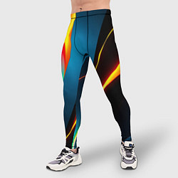 Тайтсы мужские Multicoloured neon, цвет: 3D-принт — фото 2