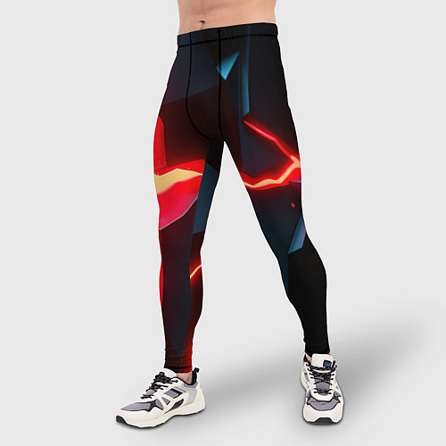 Мужские тайтсы Neon orange / 3D-принт – фото 3