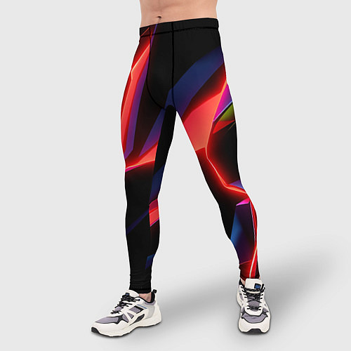 Мужские тайтсы Neon red / 3D-принт – фото 3