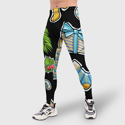 Мужские тайтсы Christmas soul / 3D-принт – фото 3