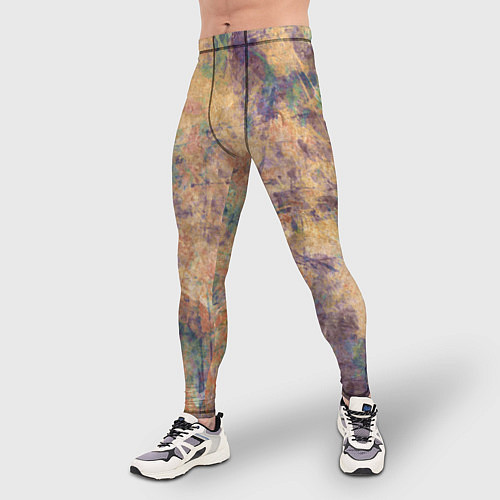 Мужские тайтсы Абстракция - pink marble with blue flecks / 3D-принт – фото 3