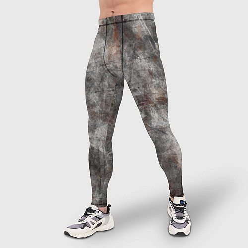 Мужские тайтсы Абстракция - gray stone / 3D-принт – фото 3