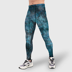 Тайтсы мужские Абстракция - dark blue, цвет: 3D-принт — фото 2