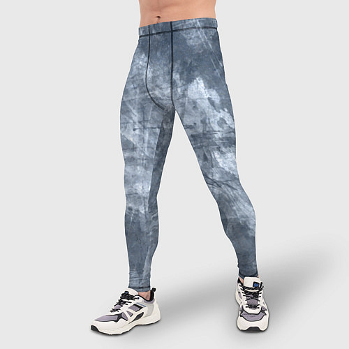 Мужские тайтсы Абстракция - gray-blue / 3D-принт – фото 3
