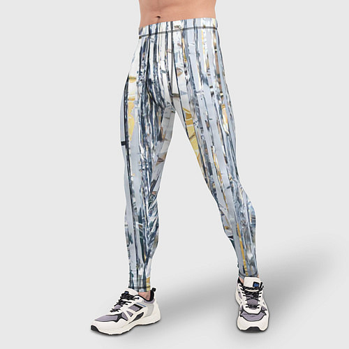 Мужские тайтсы Новогодний дождик / 3D-принт – фото 3