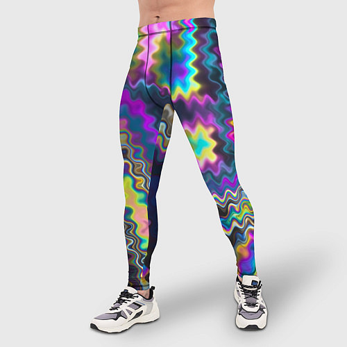 Мужские тайтсы Абстракция переливы / 3D-принт – фото 3