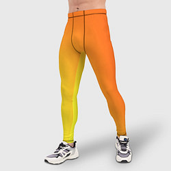 Тайтсы мужские Color orange red, цвет: 3D-принт — фото 2