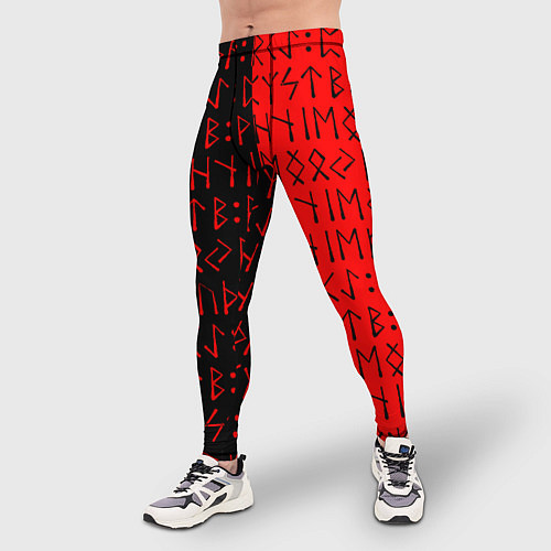 Мужские тайтсы Знаки рун / 3D-принт – фото 3