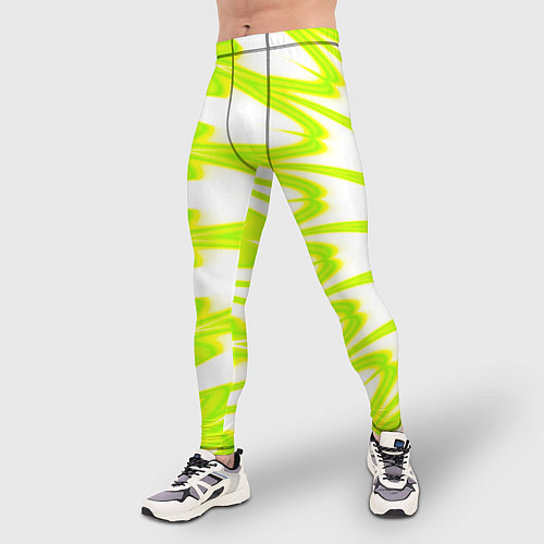 Мужские тайтсы Color neon green / 3D-принт – фото 3