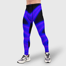 Тайтсы мужские Color neon blue, цвет: 3D-принт — фото 2