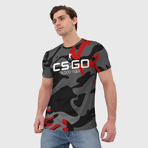 Мужская футболка CS:GO Blood Tiger / 3D-принт – фото 3