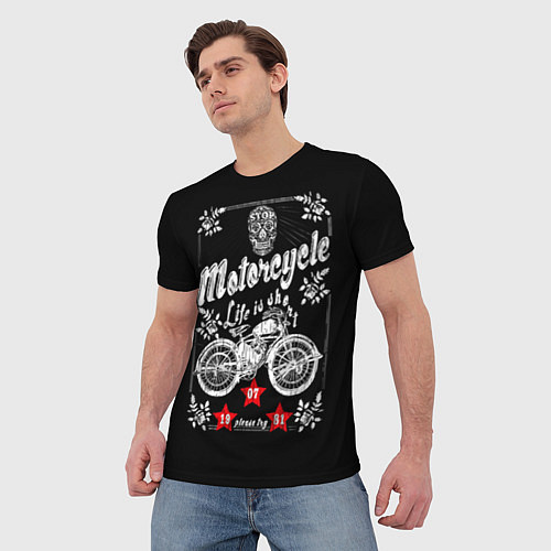 Мужская футболка Moto t-shirt 2 / 3D-принт – фото 3