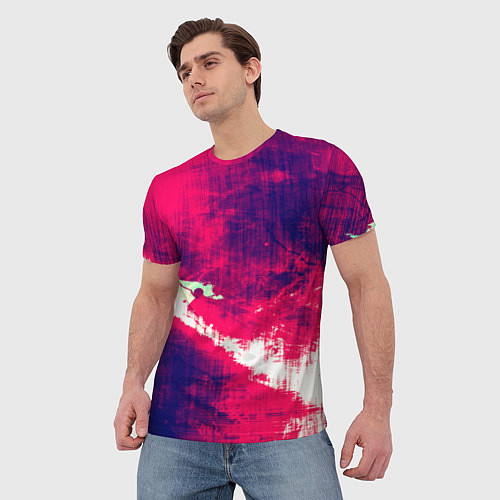 Мужская футболка Брызги красок / 3D-принт – фото 3